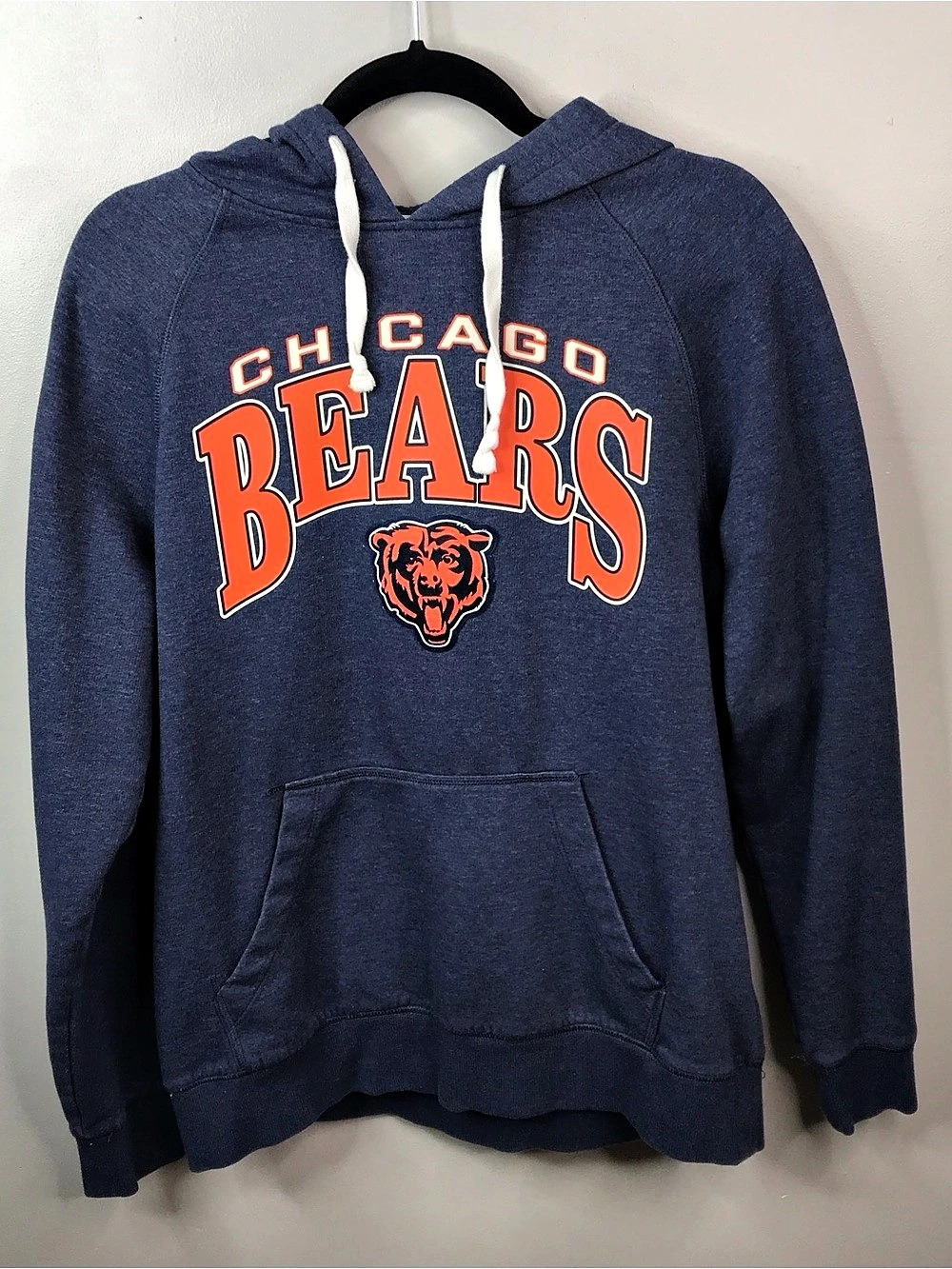 NFL Team Apparel Chicago Bears Hoodie Blue & Orange Medium